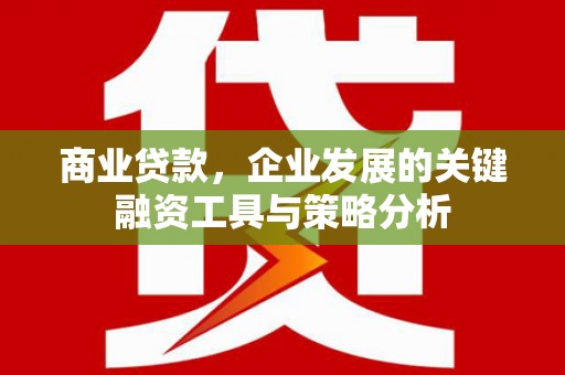 古塔商业贷款，企业发展的关键融资工具与策略分析